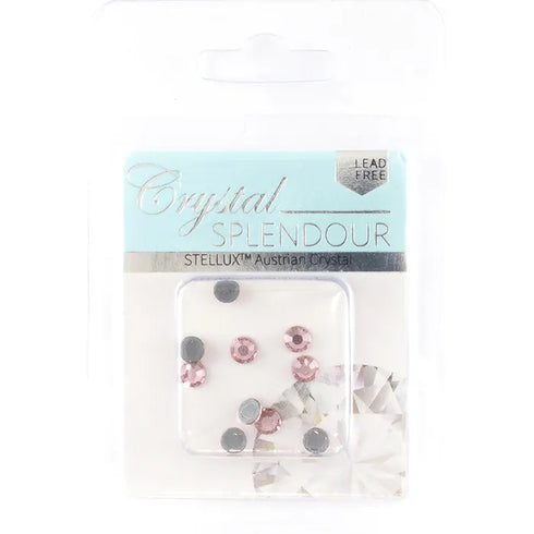 Light Rose Colour Stellux HF Flat Back Crystal (available in 4 sizes)